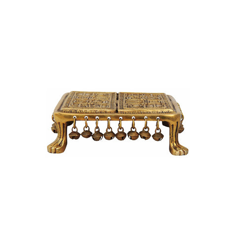 Brass Chowki For God Idol Statue 1.73Kg